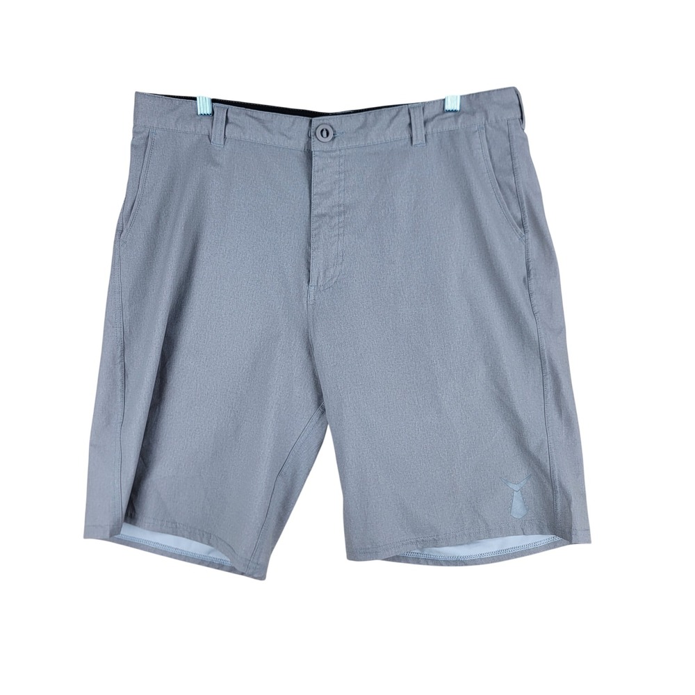 Tunaskin Hybrid Shorts Mens 36 Gray Performance Fishing‎ SFT2204